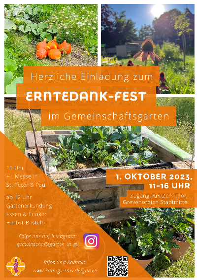 Erntedank 2023 im Gemeinschaftsgarten (c) Team Gemeinschaftsgarten Erntedank 2023 im Gemeinschaftsgarten