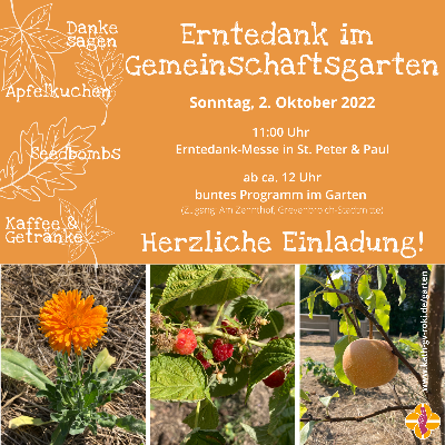 Erntedank 2022 im Gemeinschaftsgarten (c) Team Gemeinschaftsgarten Erntedank 2022 im Gemeinschaftsgarten