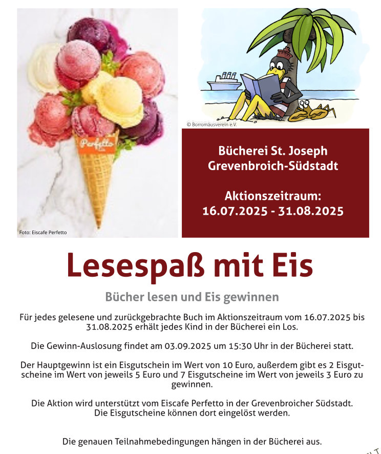 Aktion Lesespaß mit Eis