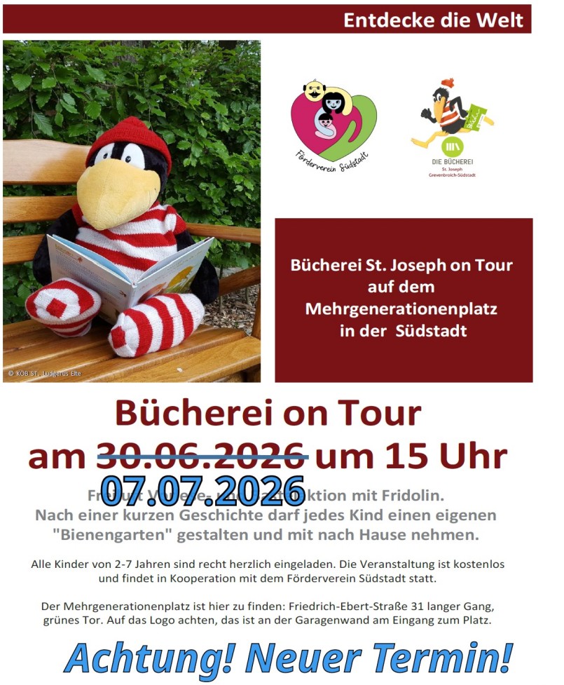 Bücherei-on-tour 2026 (c) Bücherei St. Joseph Bücherei-on-tour 2026