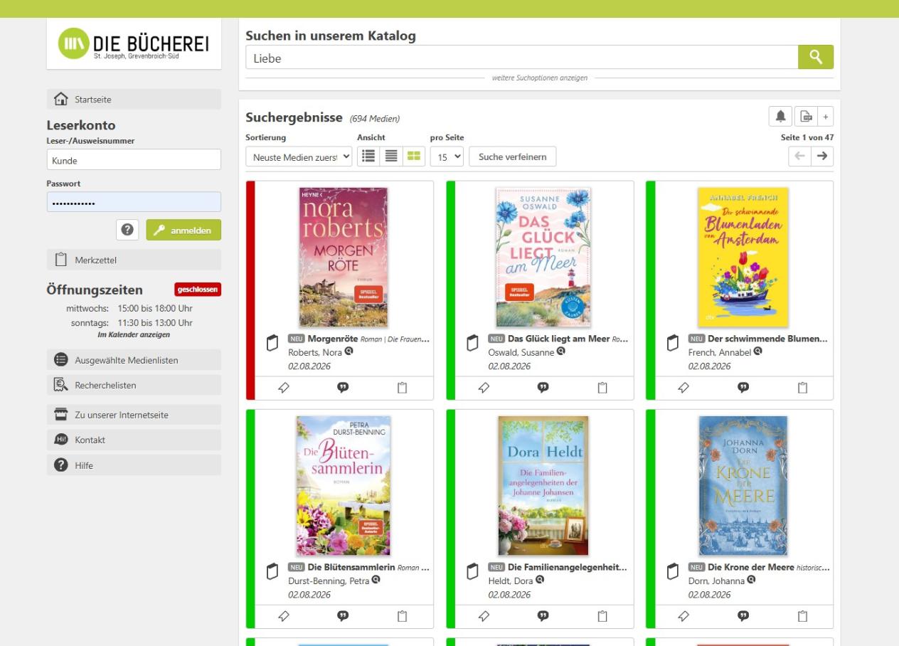 Unser neuer Onlinekatalog BVS-eOPAC